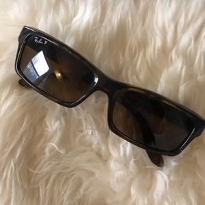Brown Tortoise Framed Ray Ban Polarized Sunglasses